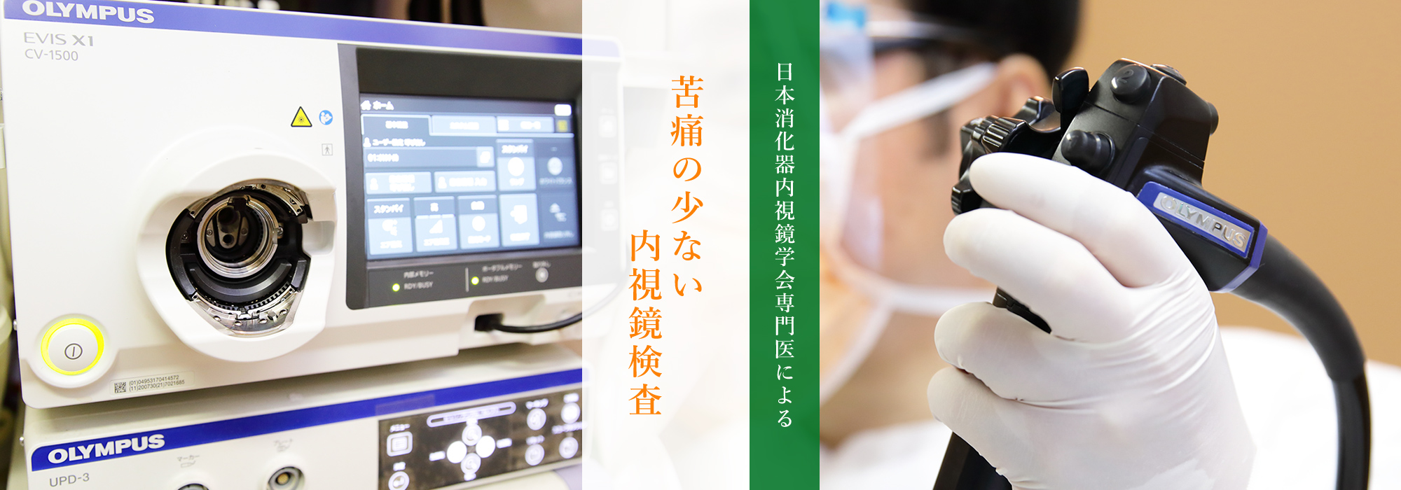 日本消化器内視鏡学会専門医による苦痛の少ない内視鏡検査